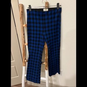 Blue and black checkered pants